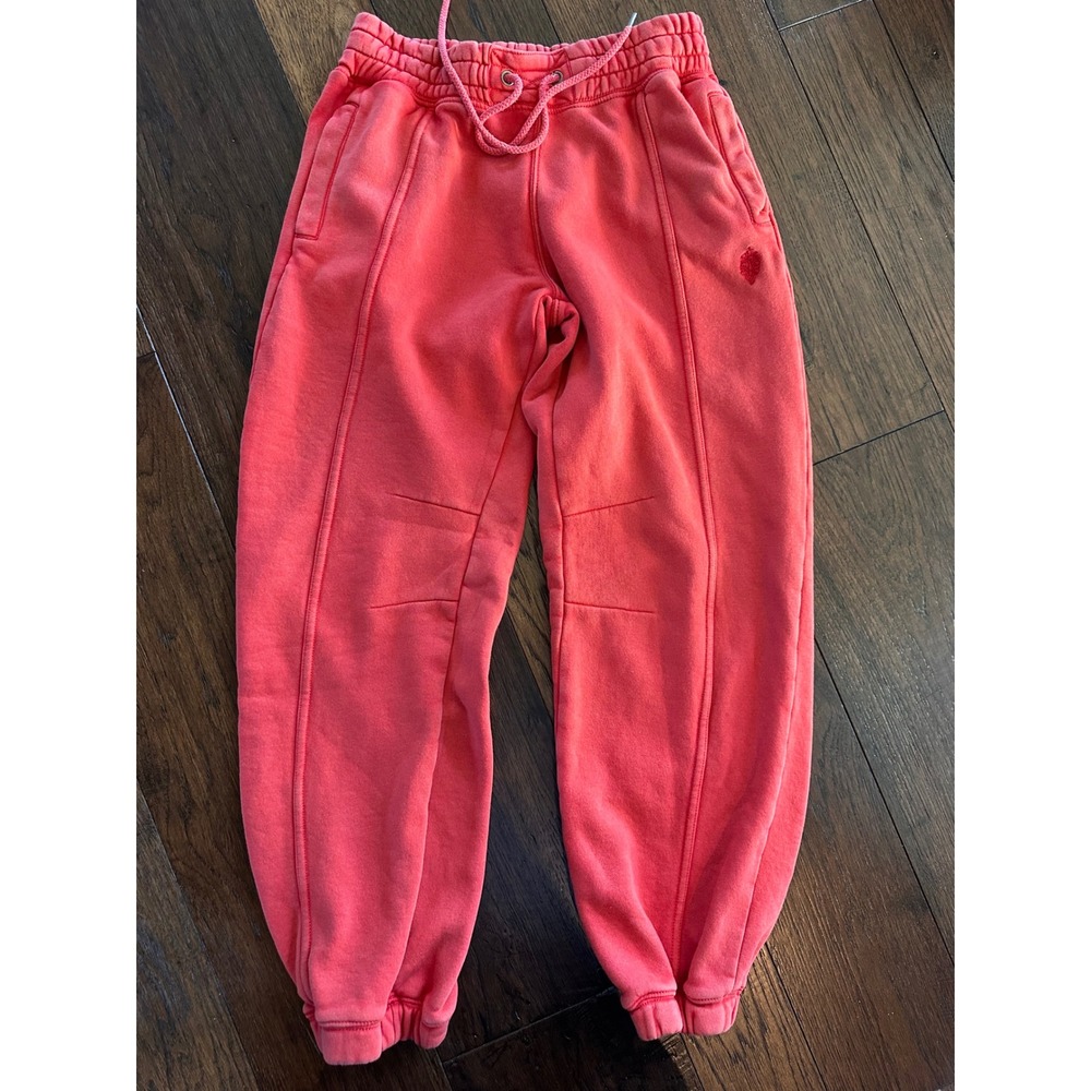 FP Movement Free People Pink High Rise Pintuck Joggers Sweatpants Small